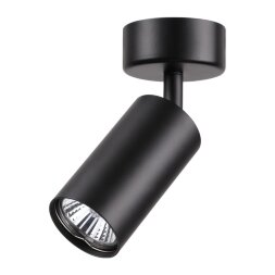 370417 NT19 101 черный Накладной светильник IP20 GU10 50W 220V PIPE