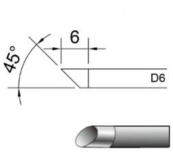 Сменное жало для KS/KX GOOT R-6 C (d=6мм)