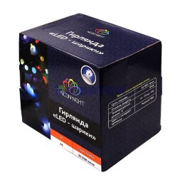 Гирлянда светодиодная Мультишарики O38мм 10м 40 LED RGB черный ПВХ IP65 быстрая смена цвета 230В нужен блок 303-500 NEON-NIGHT